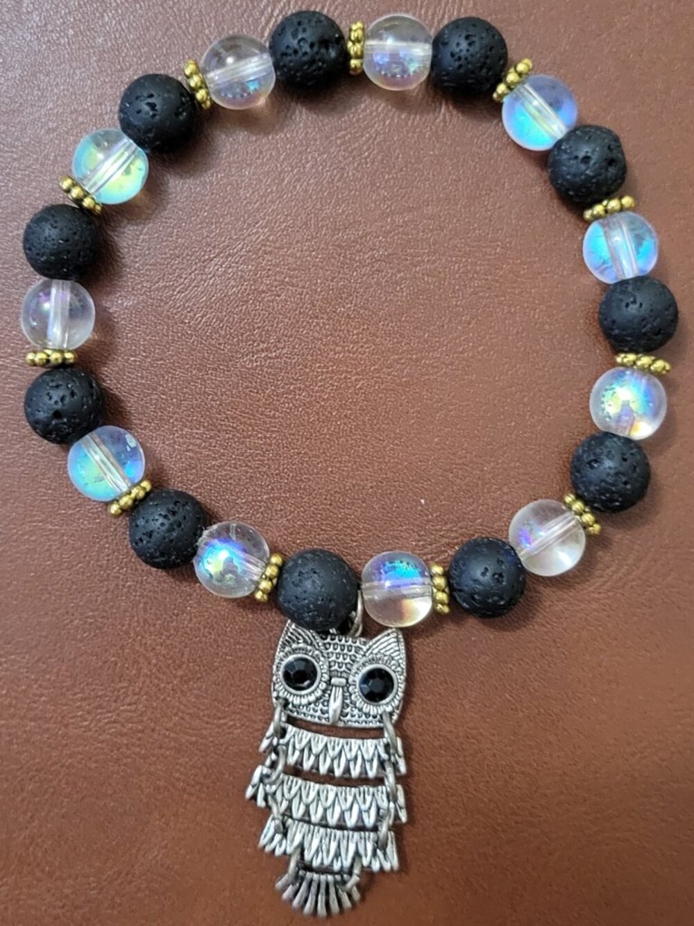 Classic Blue Gold Silver and Pearl-like Beads with Charms